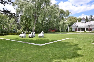 10 High Point Road - Backyard Sheep Sculpture