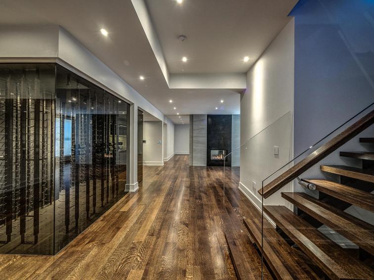 99 Buckingham Avenue - Main Hallway With Wine Cellar and Living Area