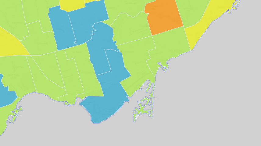 Toronto Real Estate Prices Map April 2016 Percentages